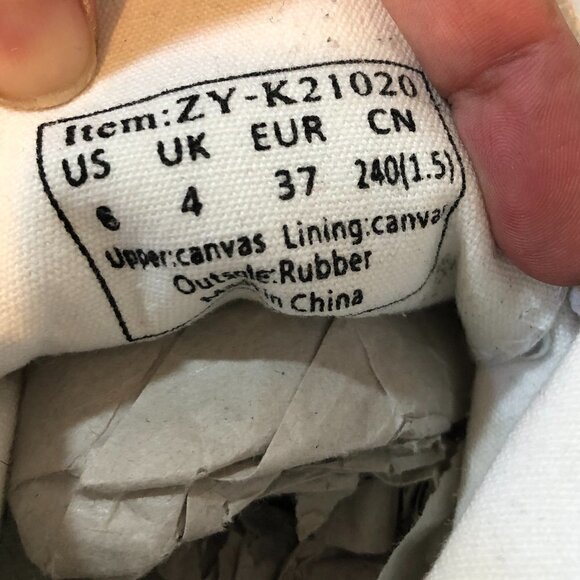 Hi-Top Sneakers Women's Size 6 White High Top Shoes Laces - Picture 4 of 10